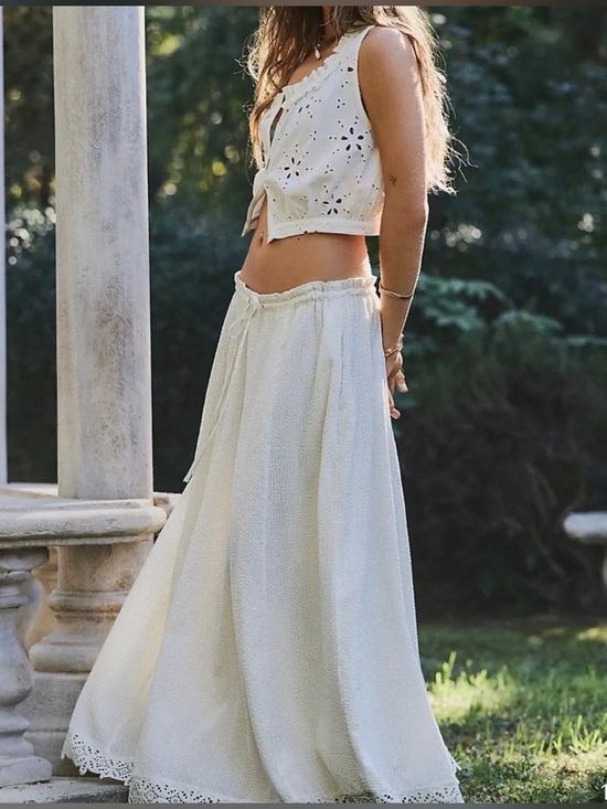 Free People Dresses & Skirts - Free People Madelyn Cotton Maxi Skirt Set NWT